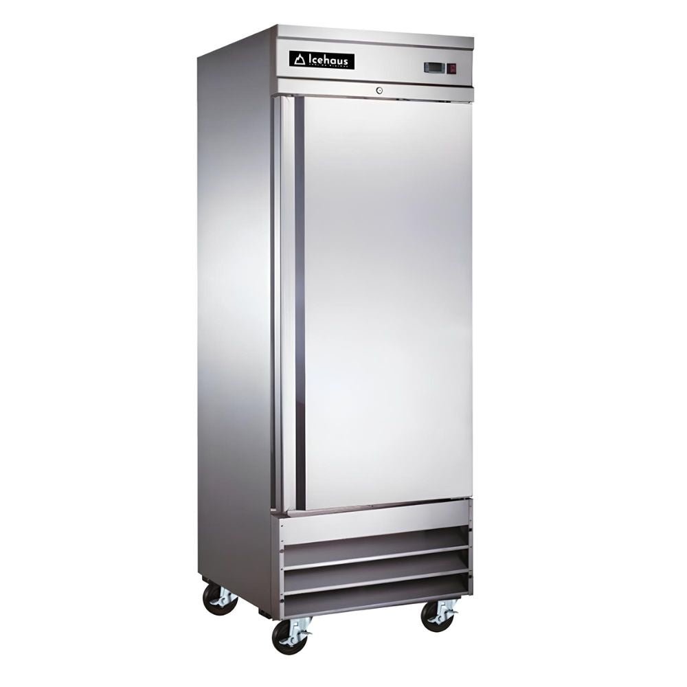 Refrigerador Icehaus RV-1PS-SS-01, refrigerador vertical, en acero inoxidable.