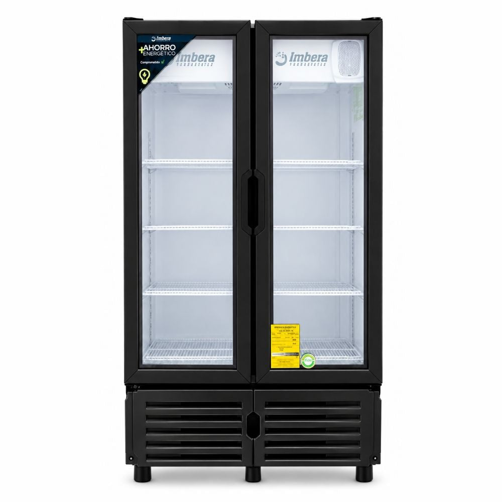 REFRIGERADOR IMBERA 1030651 VRD35 2P | Refrigerador Enfriador Vertical | 2 Puertas Cristal | 35 Pies Cúbicos | Super Mercado Abarrotes Carnicería