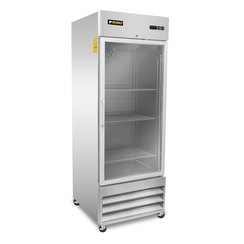 REFRIGERADOR RHINO REVECRI-23 | Refrigerador Vertical | 1 Puerta Cristal | Capacidad: 21 Pies Cúbicos | Cocina Hotel Restaurante