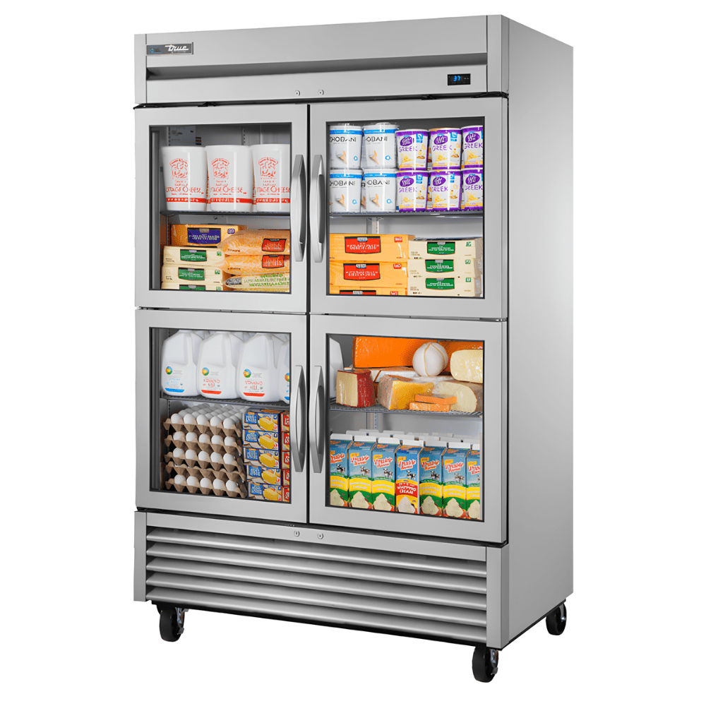 Refrigerador TS-49G-4-HC~FGD01, refrigerador vertical, en acero inoxidable.