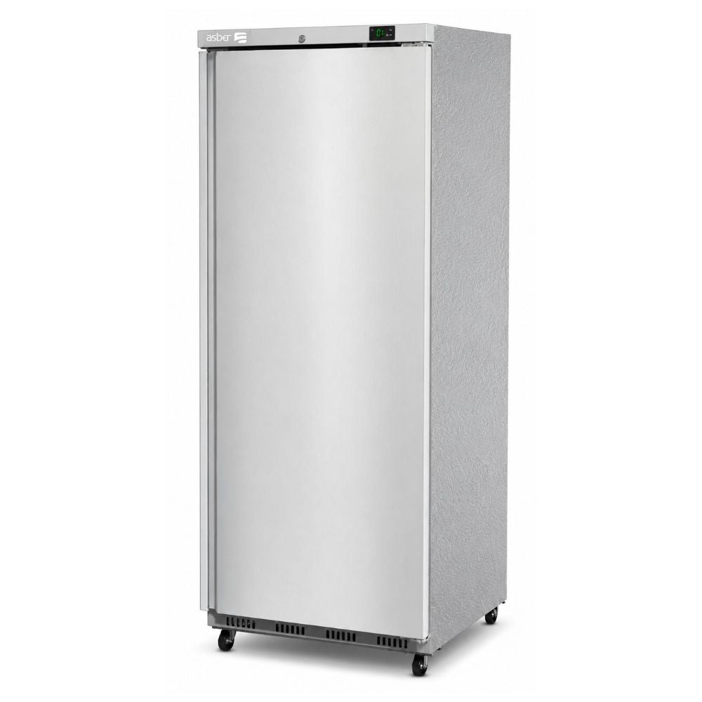 Refrigerador Asber AWRR-23 Hc, en acero inoxidable.