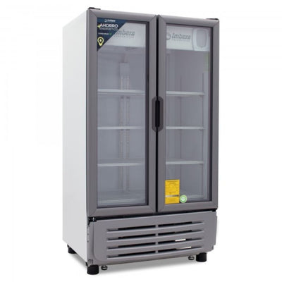 REFRIGERADOR IMBERA 1023618 VRD35 D BMAD LED GRI | Refrigerador Enfriador Vertical | 2 Puertas Cristal | 35 Pies Cúbicos | Super Mercado Abarrotes Carnicería