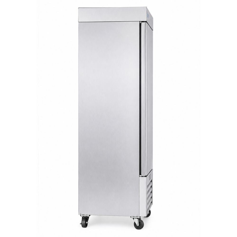 Refrigerador Migsa UR-27C-1, 650 litros, en acero inoxidable.