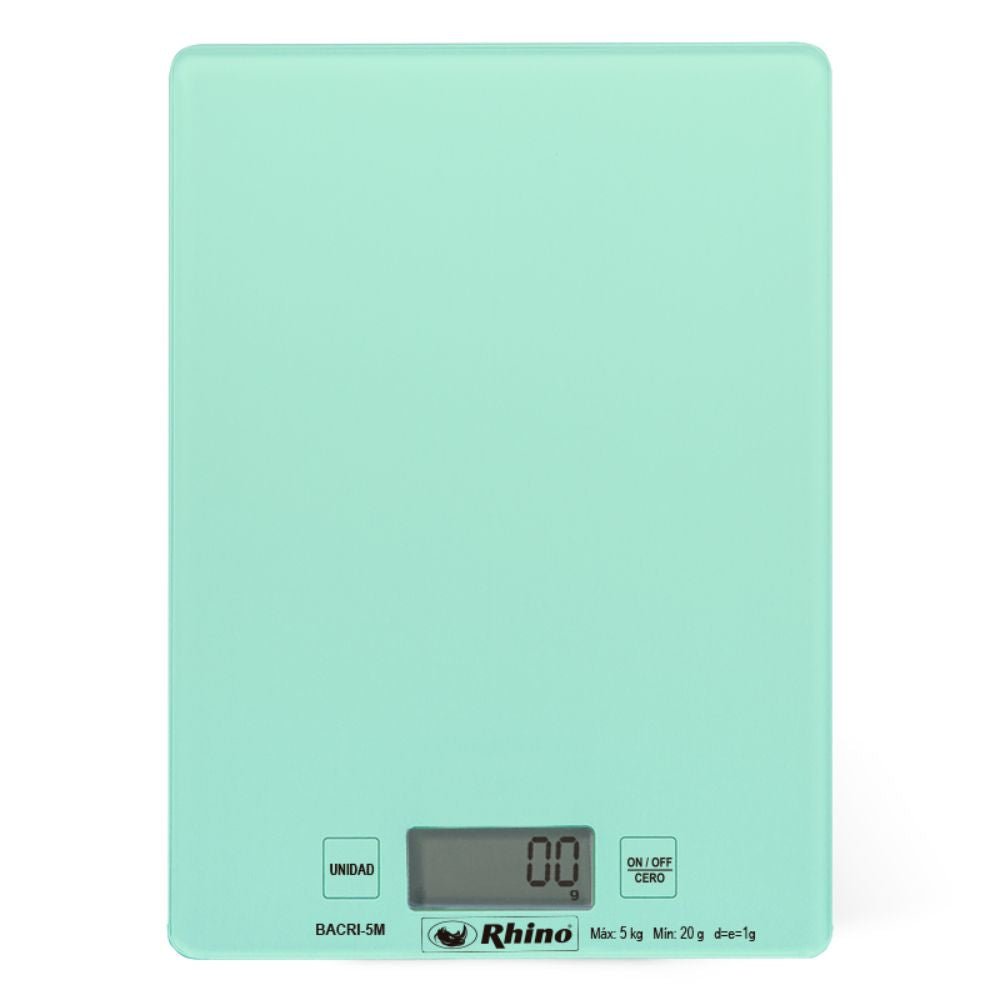 BÁSCULA RHINO BACRI-5M | Báscula de Cocina | 5 Kg | Alimentos Cocina Nutriologo Agua Leche Ingredientes Panadería Repostería Pastelería Restaurante