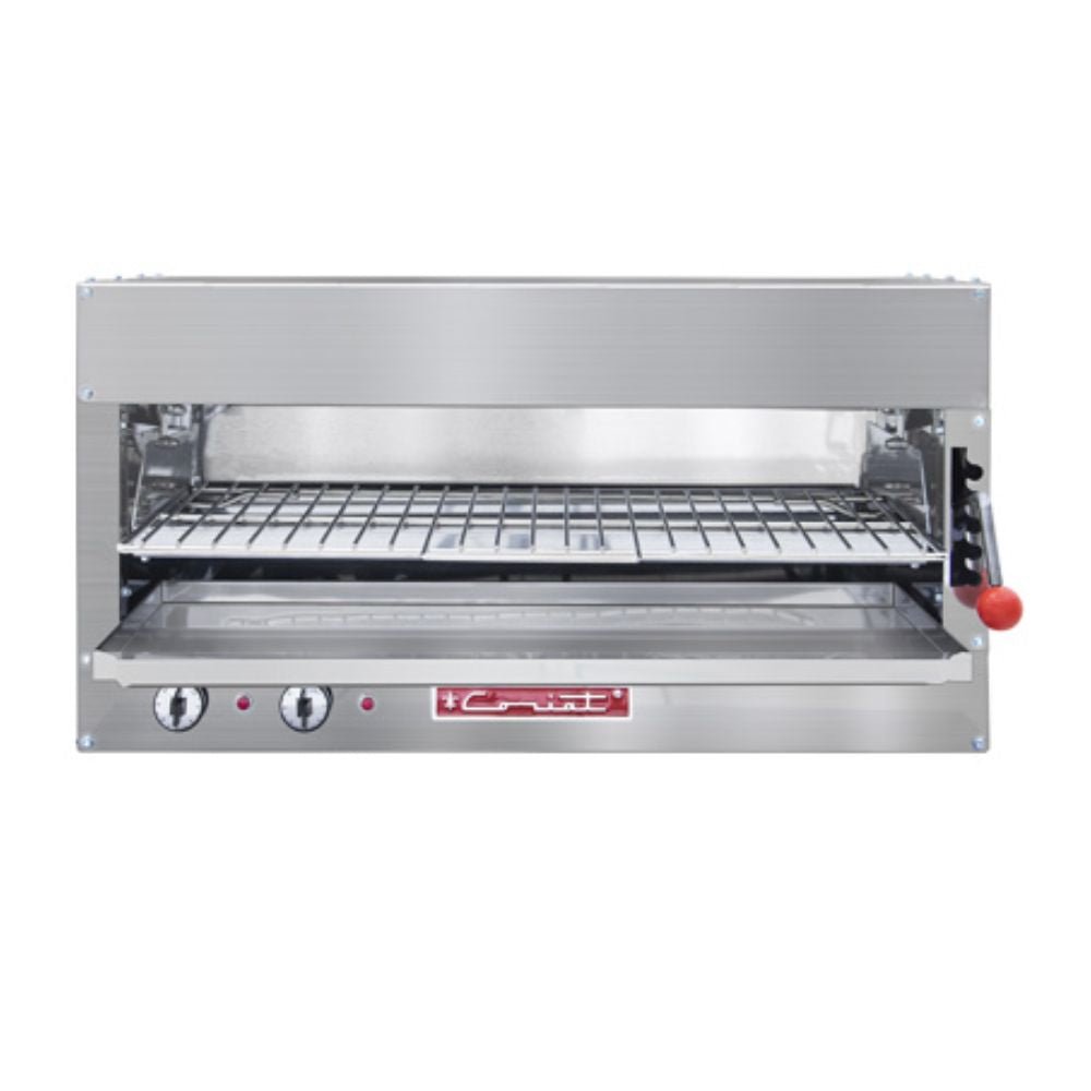 Salamandra Coriat SC-31.5-G-E Master Premium, frente 88 cm, en acero inoxidable.