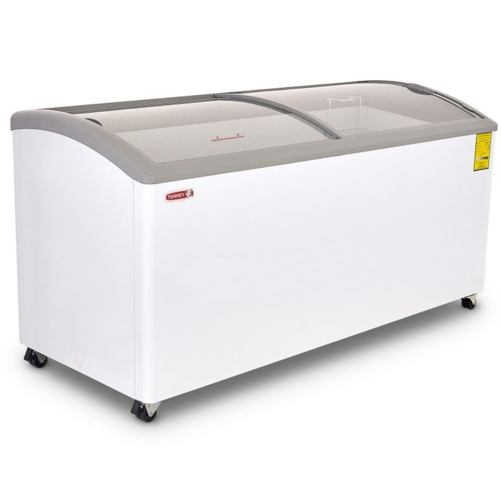 Torrey CHC-180CR CCCHC180002 Congelador Horizontal Cofre 2 Puertas Cristal Curvo Corredizas Cuerpo Esmaltado - Congeladores - Torrey - KitchenMax Store