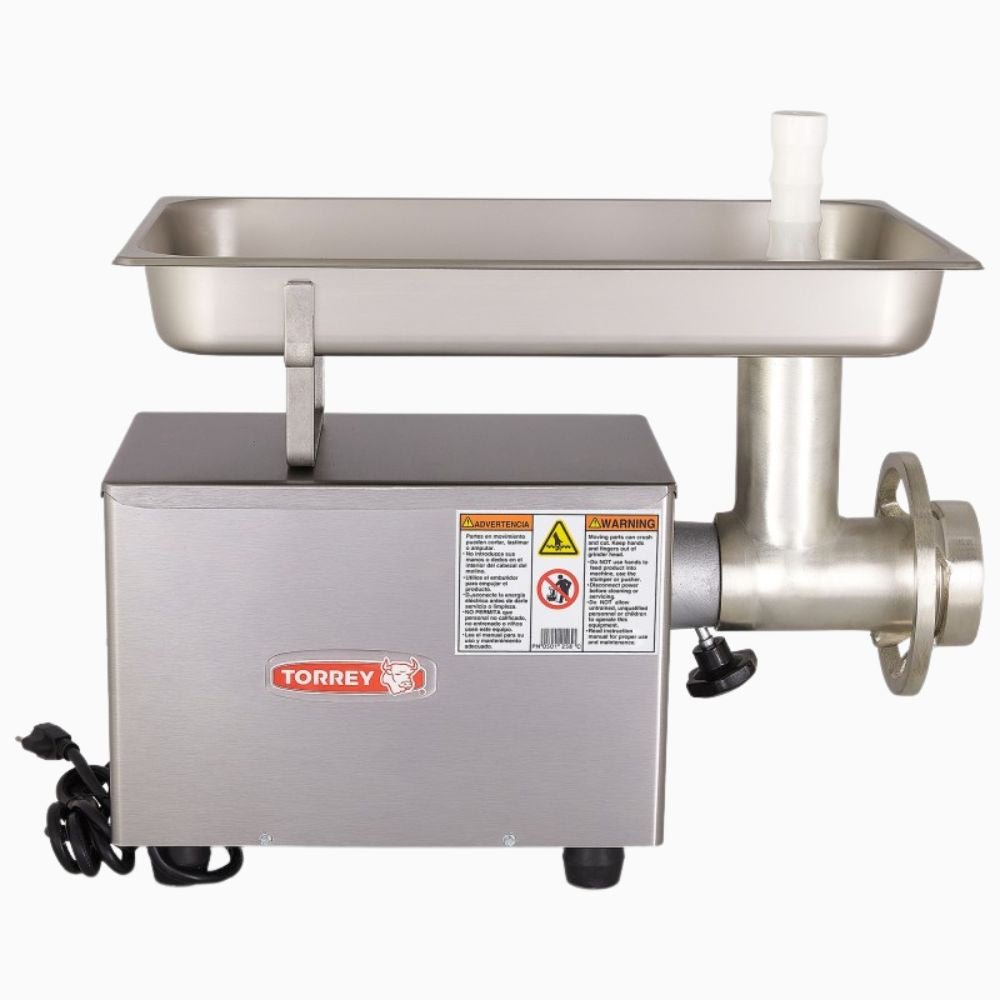 Torrey M-12-Fs 0M12Fs Molino Transmision Engranes Motor 3/4 Hp Monofasico Acero Inoxidable - Molinos de Carne - Torrey - KitchenMax Store