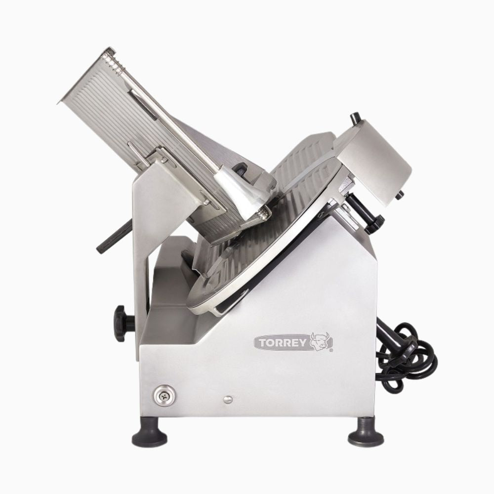 Torrey SS-300 0SS300 Rebanadora Transmision Banda Motor 1/3 Hp Monofasico, 50.7 x 43.8 x 50.8 cm, en acero inoxidable.