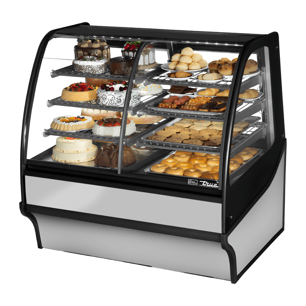 Vitrina Exhibidora True TDM-DZ-48-GE/GE-S-S, en acero inoxidable.