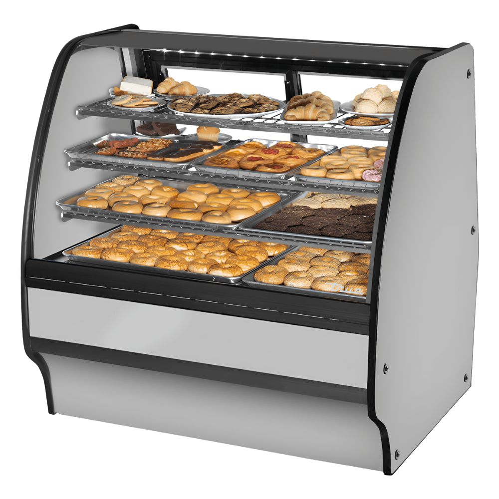 Vitrina Exhibidora True TGM-DC-48-SC/SC-S-S, en acero inoxidable.