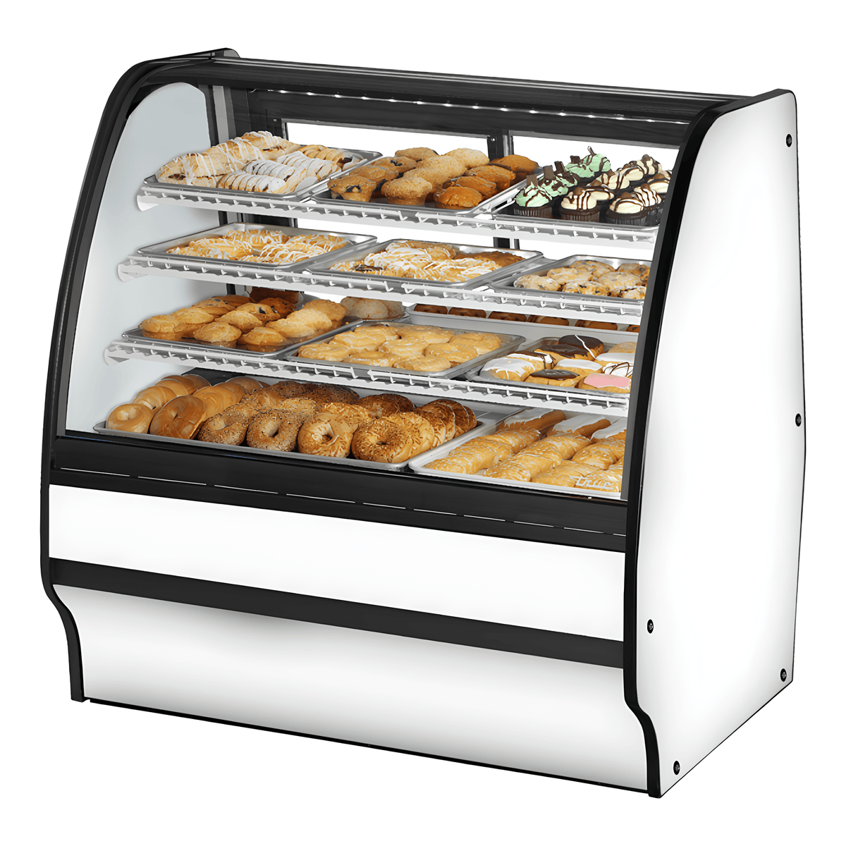Vitrina Exhibidora True TGM-DC-48-SC/SC-W-W, en acero inoxidable.