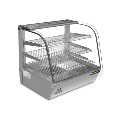 Vitrina Rhino VICAMO-160L, vitrina caliente sobre mostrador, en acero inoxidable.