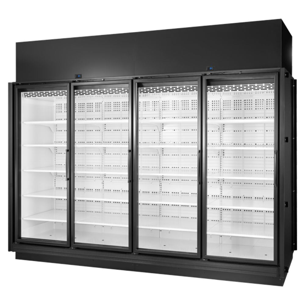 Vitrina True TRM4M-NY-BLK-WHT-1BLKLLLL-4, 4 puertas.