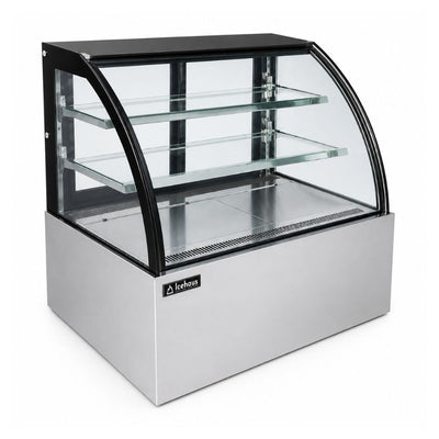 Vitrina Icehaus VPC-150, vitrina pastelera curva, en acero inoxidable.