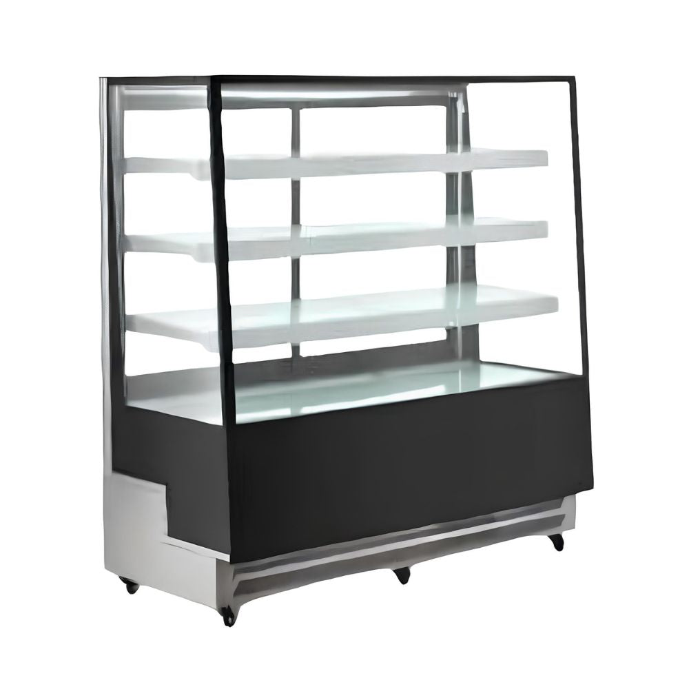 VITRINA MIGSA ARC-500L | Vitrina Refrigerada de Piso | Cristal Recto | Negocio Super Mercado Pastelería Pastelería Repostería Negocio Alimentos Pasteles Panes Exhibición Industrial Carnicería Cremería  