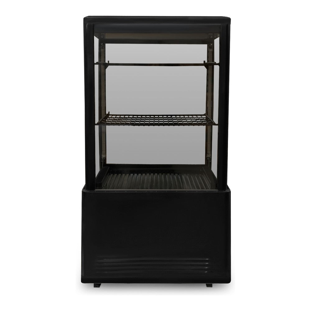 VITRINA REFRIGERADA RHINO VIVEPA-2 | Vitrina Refrigerada Vertical Panorámica | Capacidad 60 L | 4 Lados de Vidrio | Cafetería Pastelería Tienda
