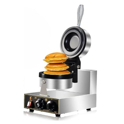 WAFFLERA MIGSA WTB1 | Waflera Tipo Platillo (UFO BURGER) o Helado | Eléctrica | Acero Inoxidable | Plato en Fundición con Teflón | Gofres Wafleras Desayunador