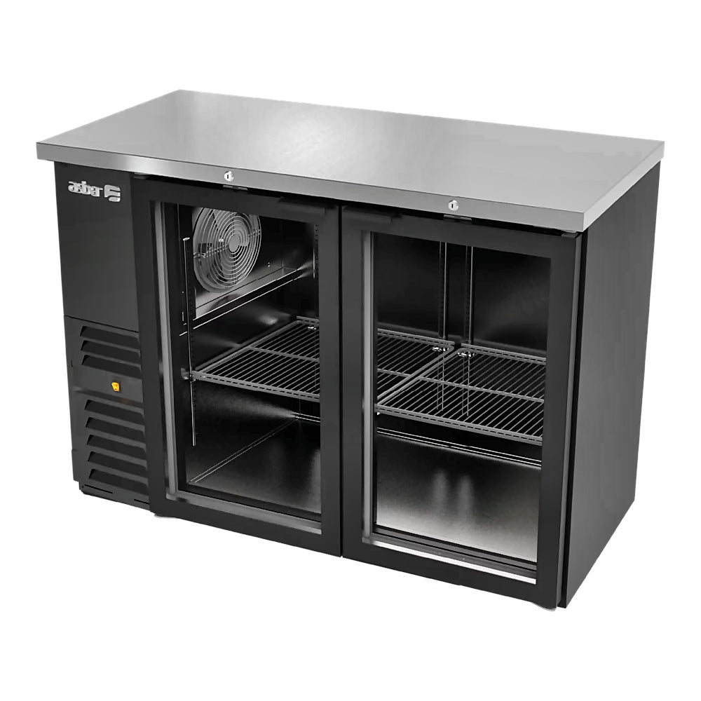Refrigerador Contra Barra Asber ABBC-24 60 G Hc, en acero inoxidable.