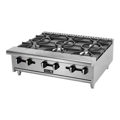 Parrilla Asber AEHP-6-36, en acero inoxidable.
