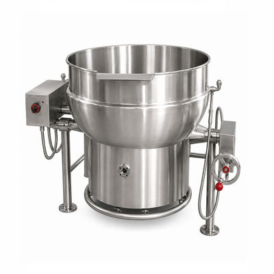 Marmita Madipsa M250GF fija a gas, 250 litros, acero inoxidable 304, para cocina institucional, comedores, hospitales y restaurantes